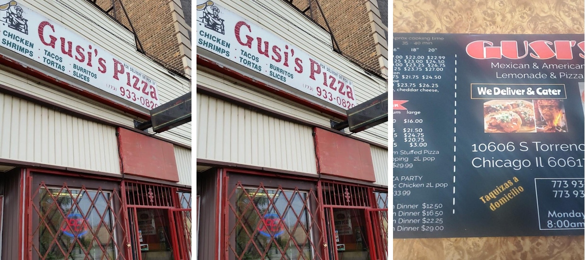Gusis Restaurant Menu
